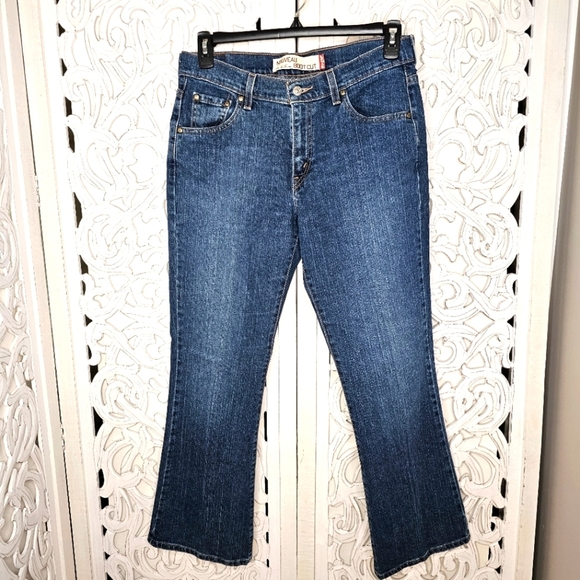 Levi’s 515 Nouveau Boot Cut Jeans Dark Wash Stretch Women's 10S (Short) - Picture 2 of 11